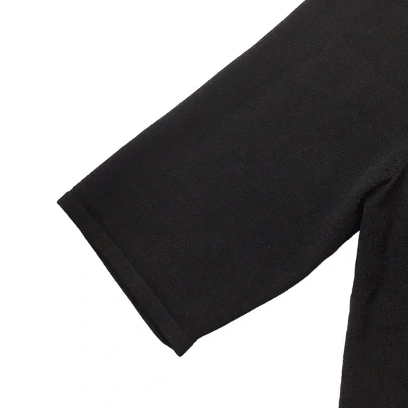 Karen Millen Black V-neck Short Sleeve Ruffled Hem Mini Dress, size M - Picture 7 of 12